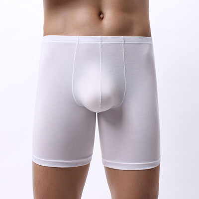 

Men Underwear Boxer Briefs Soft Comfy Bamboo Fiber Underpants Shorts Solid Color