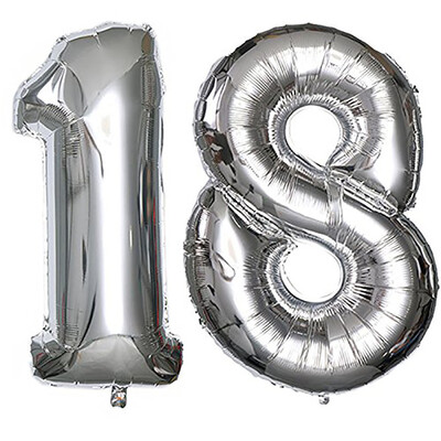 

Gobestart Balloon 18th Birthday 40 Inch Giant Foil Balloon Birthday Decor For Party GD
