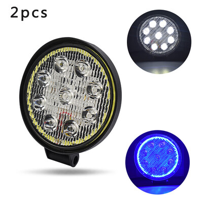 

1800LM 27W 4D LED Car Work Lights Lamps Aperture Waterproof Bulbs Universal Set
