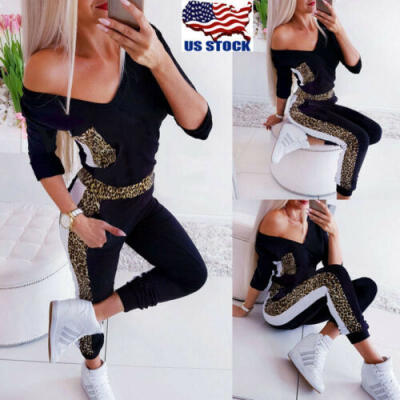 

Women Ladies Leopard Print One Shoulder Bodycon Long Jumpsuit Rompers Clubwear