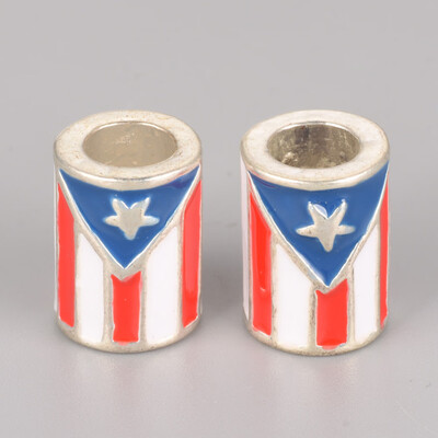 

Alloy Enamel European Beads Large Hole Beads Column Colorful 12x85mm Hole 5mm