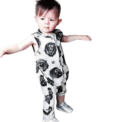 

Toddler Newborn Baby Infant Boys Lion Head Print Romper Jumpsuit Outfits Clothes