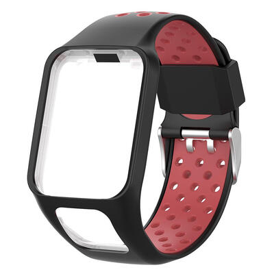 

Silicone Watchband Wrist Band Bracelet Strap wCase for TomTom Series 2 3