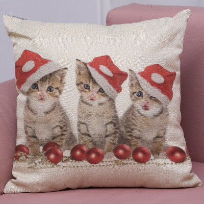 

Tailored New Christmas Cotton Linen Pillow Case Sofa Cushion Cover Home Decor