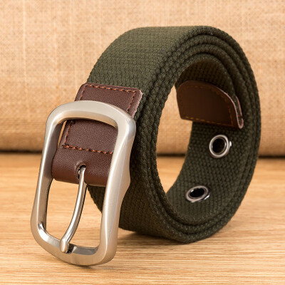 

Canvas belt Alloy pin buckle youth casual belt Hot selling Men&Women canvas weaving cowboy pants belt 110-150cm