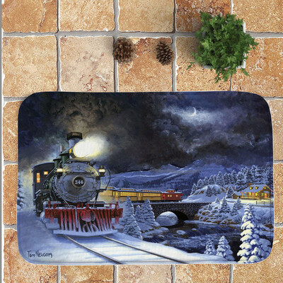 

Gobestart Christmas Festival Entrance Door Bathroom Mat Indoor Bath Decor
