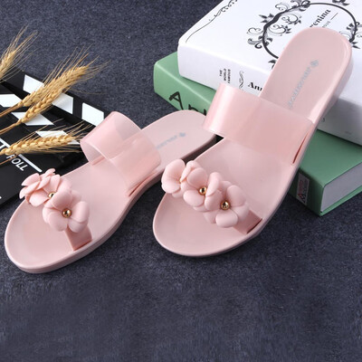 

Rose Summer Ladies Beach Sandals Flowers Jelly Slippers Non-Slip Home Casual Shoes