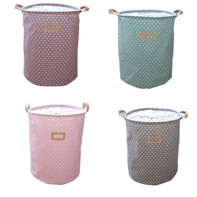 

Dot Laundry Hamper Bag Clothes Storage Baskets Home Clothes Barrel Kids Toy Storage Laundry Container