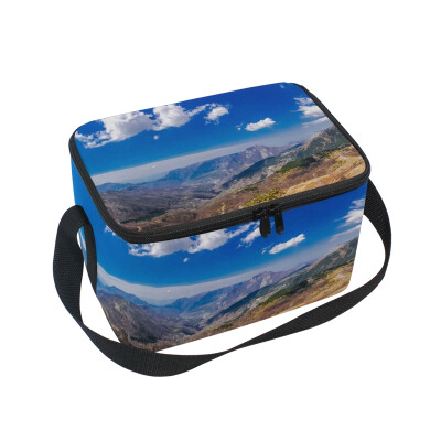 

ALAZA Lunch Box Albania Mountain Insulated Lunch Bag Large Cooler Tote Bagfor Men Women