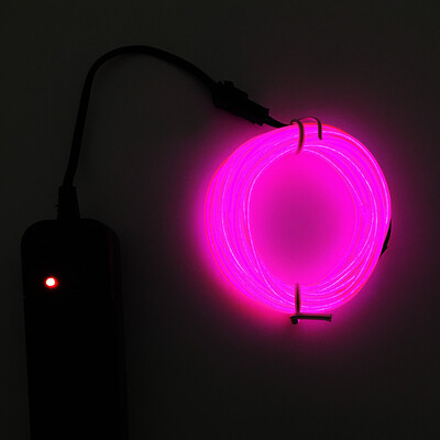 

Gobestart Flexible LED Light EL Wire String Strip Rope Glow Decor Neon Lamp USB Controlle