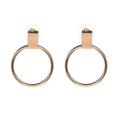

JURAN Metal Round Circle Punk Trendy Stud Earrings Women Unique New Arrival Statement Geometric Earrings For Women Jewelry D2502