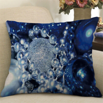 

Gobestart Christmas Print Pillow Case Flax Pillowcase Sofa Car Cushion Cover Home Decor