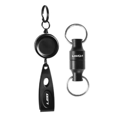 

Fly Fishing Magnetic Net Release Holder Keeper Magnet Clip Landing Net Connector with Retractable Fishing Line Clipper Quick Cutti