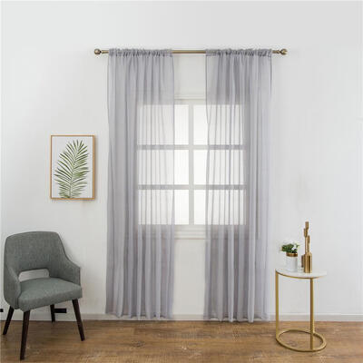 

Modern Pure Sheer Linen Tulle Curtains Living Room Bedroom Windows Drapes