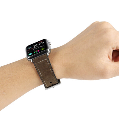 

〖Follure〗Leather TPU Wristband Band Strap Bracelet For Apple Watch Series 4 44mm