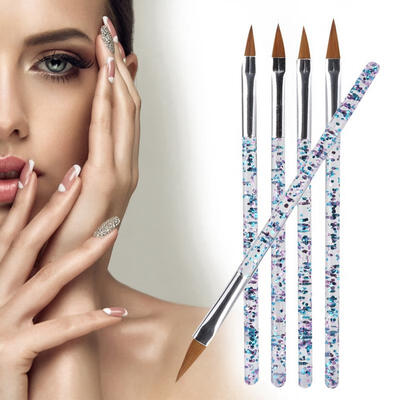

Greensen 5Pcs Crystal Nail Art Pen Brush Set Manicure Tool Line Drawing Painting Phototherapy Pen