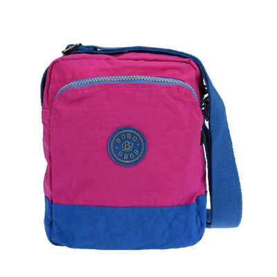 

New Fashion Women Shoulder Bag Washed Nylon Zipper Pockets Small Travel Shopping Crossbody Bag