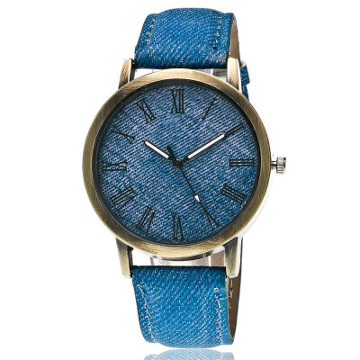 

Explosion models recommended denim Roman face bronze watch simple solid color watch direct sales