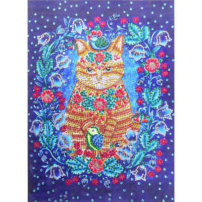 

5D DIY Special Shaped Diamond Painting Flowers Cat Cross Stitch Embroidery