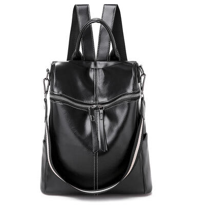 

Fashion Backpack Female New PU Shoulder Bag Women Casual Soft Leather Large Capacity Backpack For Teenager Girls School