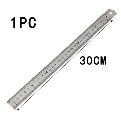 

30cm Stainless Steel Measuring Metric Metal Ruler Double Sided Measure Tool Lot