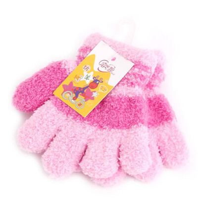 

Ashion New Kids Gloves Girl Boys Fleece Soft Full Gloves Finger Warm Winter Accessories