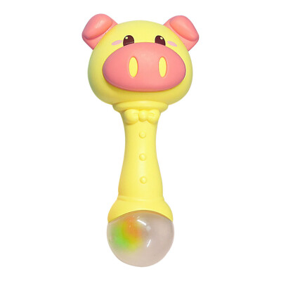 

Siaonvr Cartoon Pig Rattle Toy Baby Bell Toy Grip Training Toy