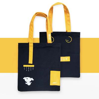 

JOY Life Series Creative Ink Blue Canvas Bag