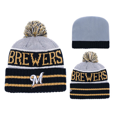 

MLB Union Brewers Milwaukee Brewers New Era New York Knitted Wool Baseball Cap