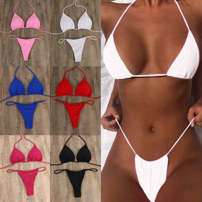 

Women&39s Bikini Set Push-up Padded Bra Beach Thong Swimsuit Bathing Suit Swimwear