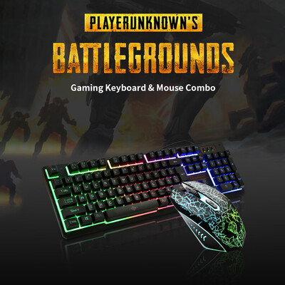 

Keyboard&Mouse Combo N-Key Rollover Wired Gaming Mouse Silent Office Keyboard RGB Mouse 104Keys