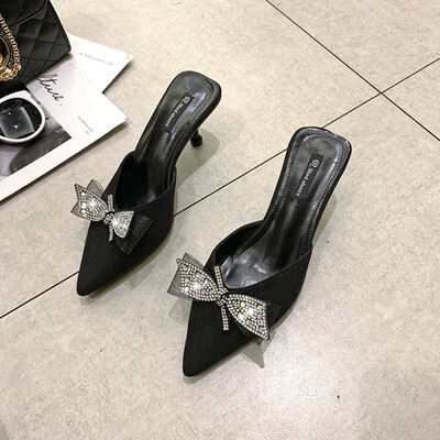 

Bag head half slippers female spring cool drag woman summer wear inge shoes lazy shoes thigh-skate slack skate slack skates