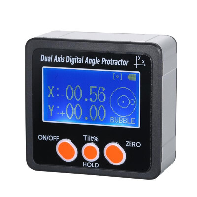 

Dual Axis Digital Angle Protractor with Backlight IP65 Waterproof Aluminum Alloy Shell 490° Measuring Range Digital Inclinometer