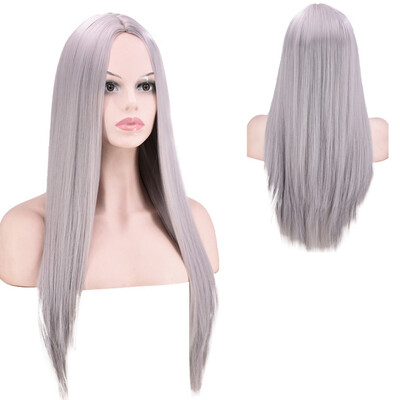 

〖Follure〗Fashion Synthetic Hair Wig Fashion Long Straight Sexy Women Light Gray Wigs