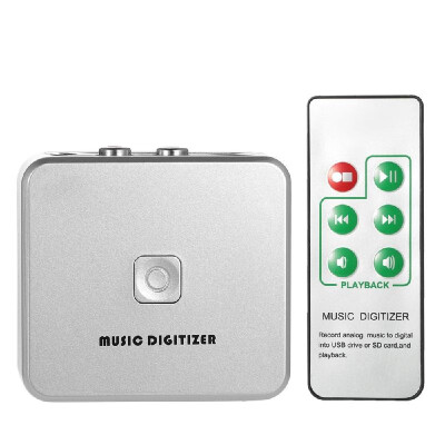 

ezcap Audio Capture Recorder Music Digitizer with 35mm & RCA IN Ports Save into SD Card USB Disk as MP3 File with Remote Controll