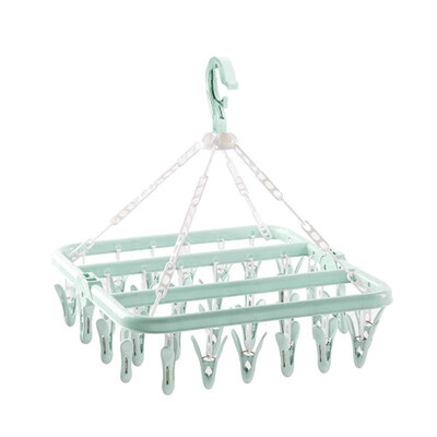 

32 Clips PP Underwear Racks Hangers Folding Underwear Socks Towel Drying Rack Housework Helper