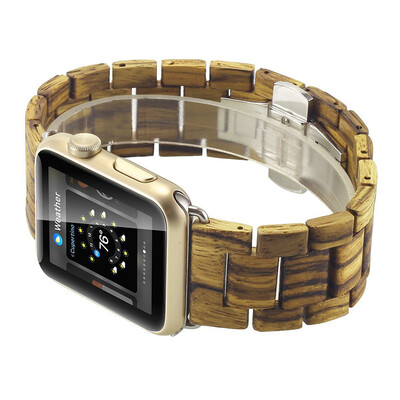 

Gobestart Natural Wood Wrist Watch Band Strap Belt Watch For Apple Watch Series 2 1 38mm