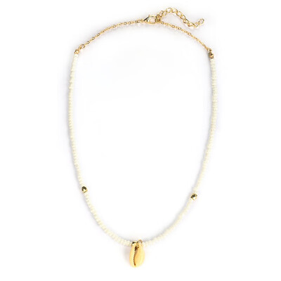 

Bohemian Green Rhinestone Shell Choker Pendant Necklace Charm Necklace Women Girl Jewelry Beach Outfits Collares Colar