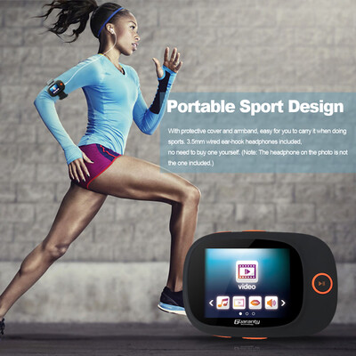 

8GB Sport MP3 MP4 Player Loseless APE FLAC Audio Player with Headphones Armband FM Radio Voice Recording w TF Card Slot 18 Inche