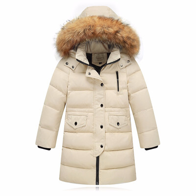 

New Year Clothing White Duck Down Jacket Thin Down Jacket Girls Teenagers Down Jacket Children Winter Filling Down Jacket Boy
