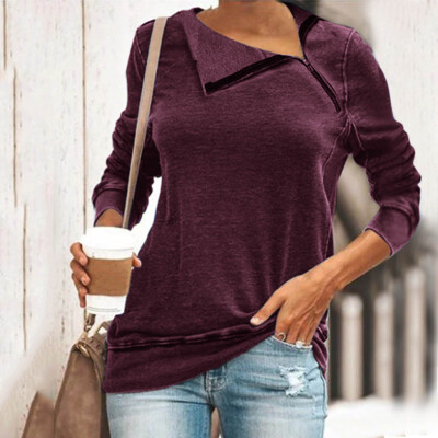 

Tailored Women Fashion Casual Solid Long Sleeve Hoodie Sweatshirt Tops Blouse