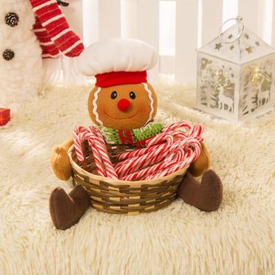 

Siaonvr Christmas Candy Storage Basket Decoration Santa Claus Storage Basket Gift