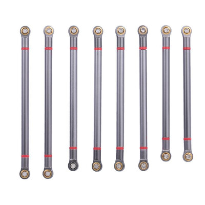 

8pcs Pull Rod Link Rod 313mm Wheelbase Aluminum Alloy for 110 RC Crawler Car Axial SCX10 Truck