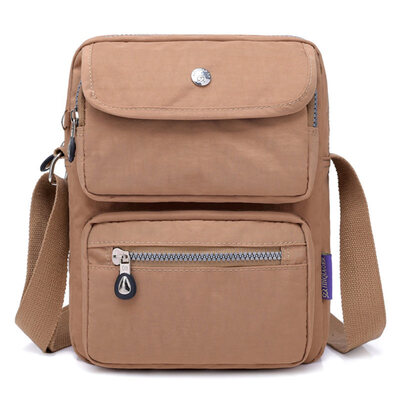 

Women Solid Color Multi Pocket Nylon Travel Crossbody Shoulder Bag Storage Pouch
