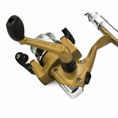 

Saidsome Mini Portable Pocket Fish Pen Shape Aluminum Alloy Fishing Rod Pole Reel fishing bait fishing lure