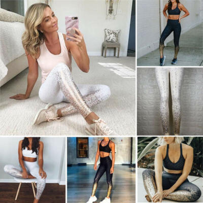 

Ladies Fitness Yoga Leggings Running Gym Sport High Waist Jogging Pants Trousers