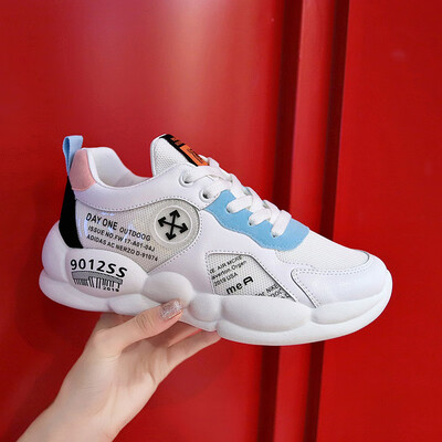 

Women Chunky Sneakers Platform 5cm Thick Sole Ladies Casual Vulcanize Shoes Web Celebrity Dad female fashion Sneakers Designer