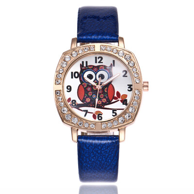 

2018 Hot Sale New Silicone Rubber Strap Rhinestone Owl Watches Women Fashion Casual Quartz Watch Ladies Sport Wristwatches &Ff