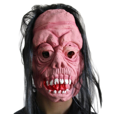 

Creepy Latex Mask With Hair Halloween Horror Mask For Adults And Teens Cosplay Party Decor Prank Props Mascaras Halloween Mask