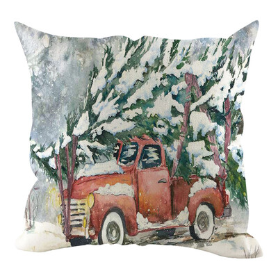 

Siaonvr Christmas Pillow Cover Pillowcases Decorative Sofa Cushion Cover Home Decoration
